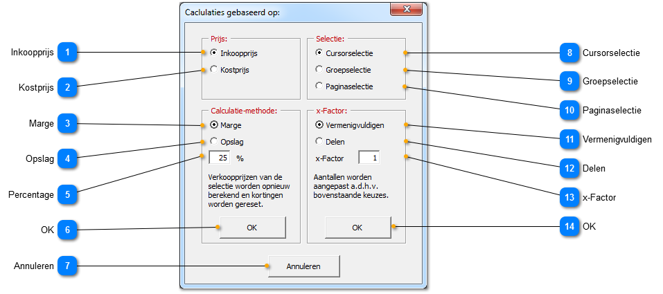 Calculatiescherm