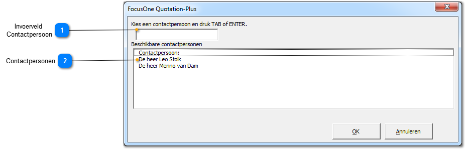 Contactpersonenscherm