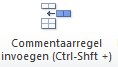 12. Commentaarregel invoegen