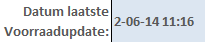 2. Datum laatste voorraad update