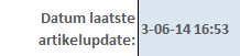 2. Datum laatste artikelupdate